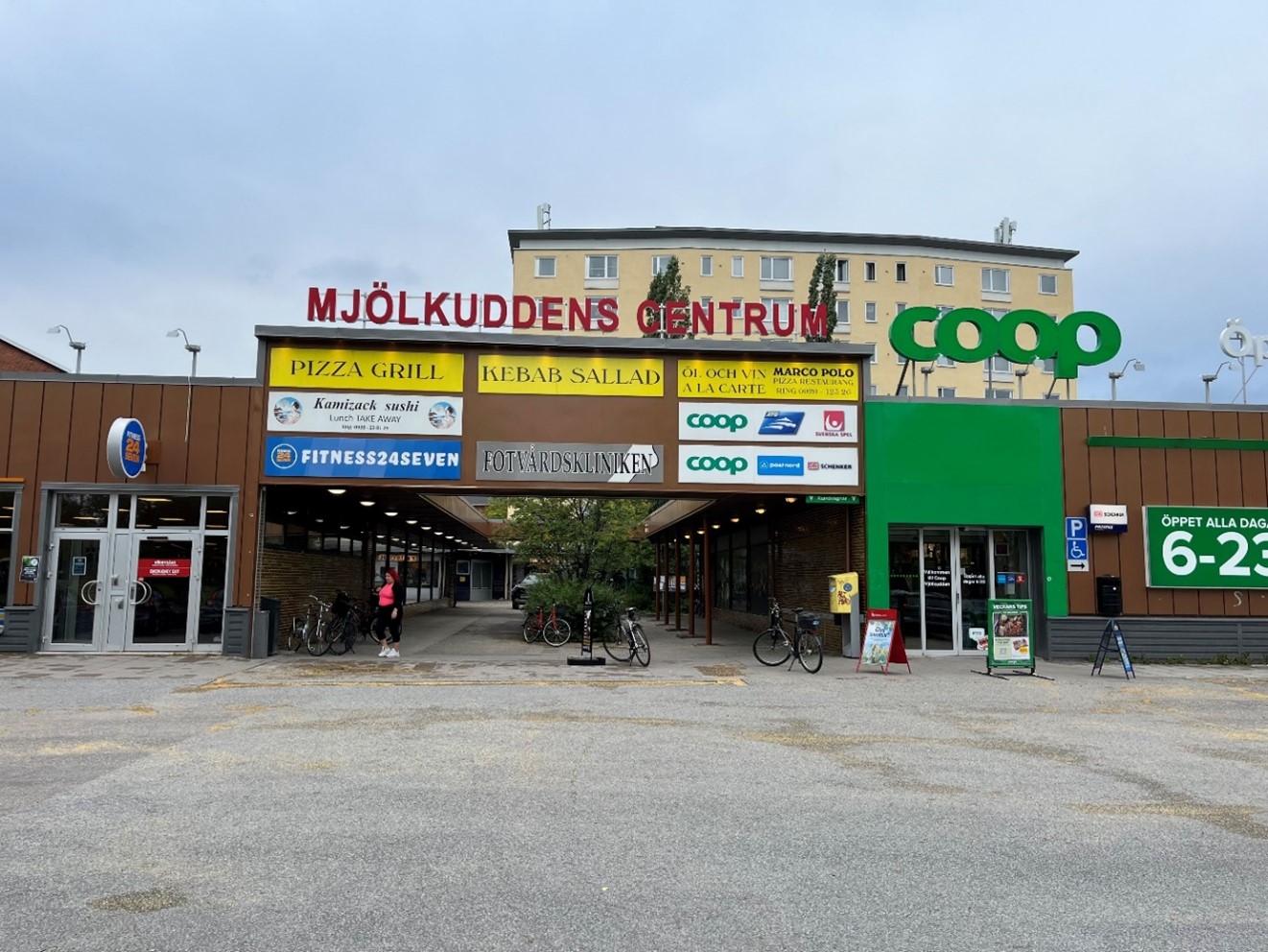 Bild på Mjölkuddens centrum.