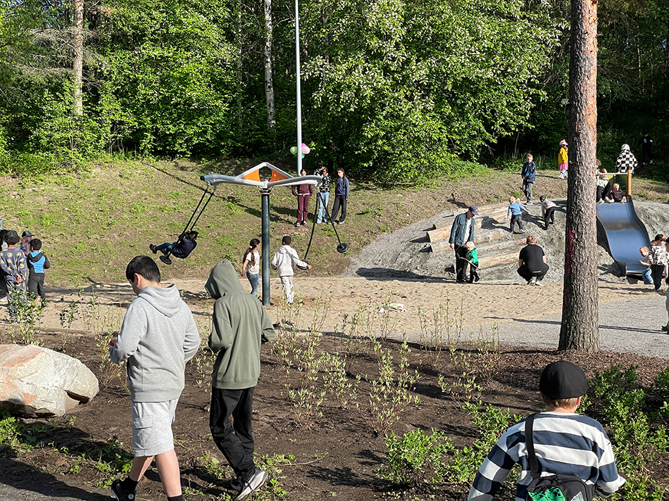 Ny lekplats på Hertsön.