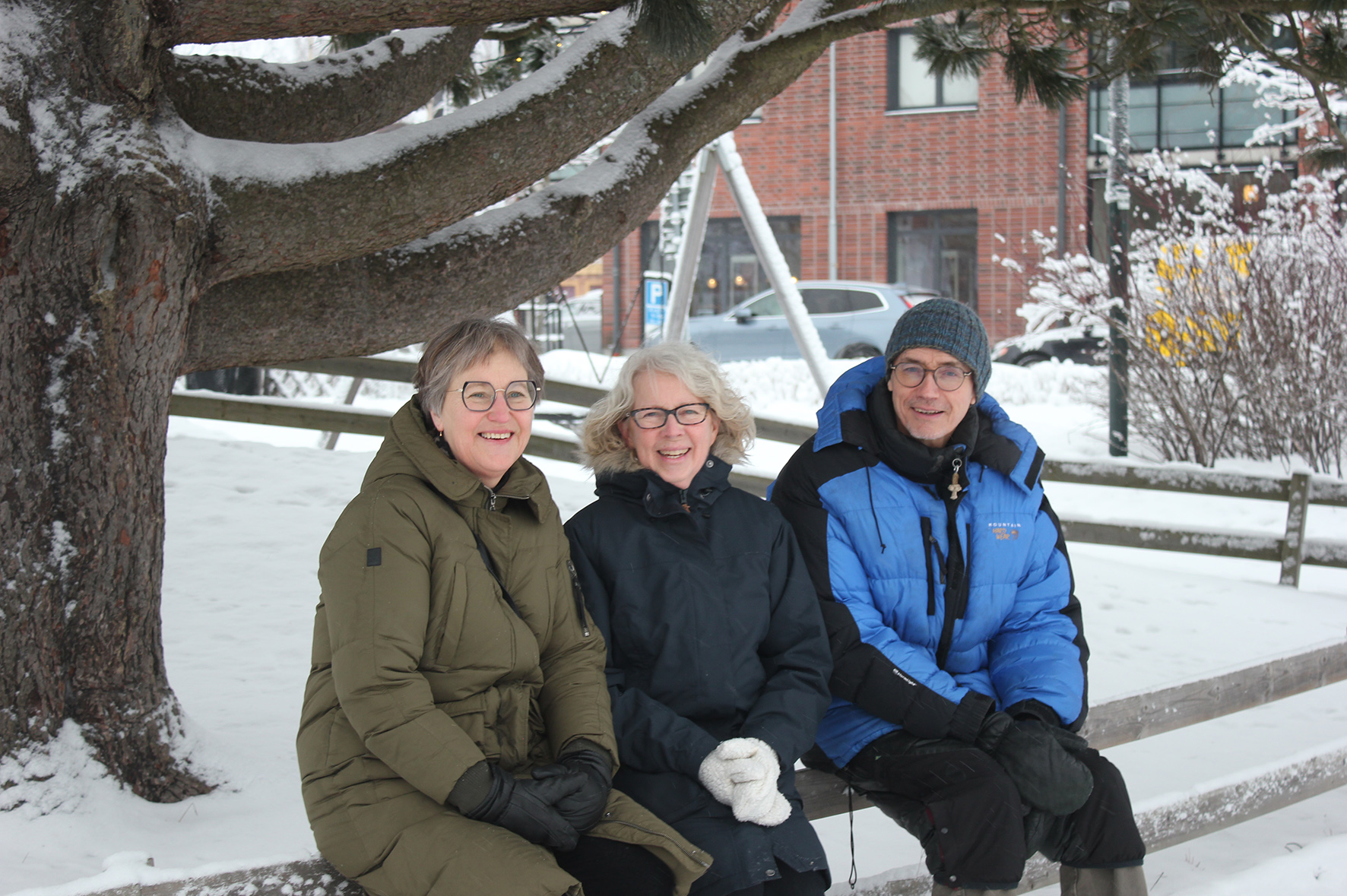 Medlemmarna i startgruppen för bygg- och bogemenskapen Folkhagen i Luleå, från vänster: AnnKristin Reinhardt, Rita Larsson och Sverker Forsén. 