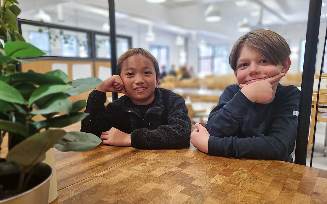 Oskar Parsin och Frans Blomkvist har betygsatt skolmaten via verktyget Lajkamaten.