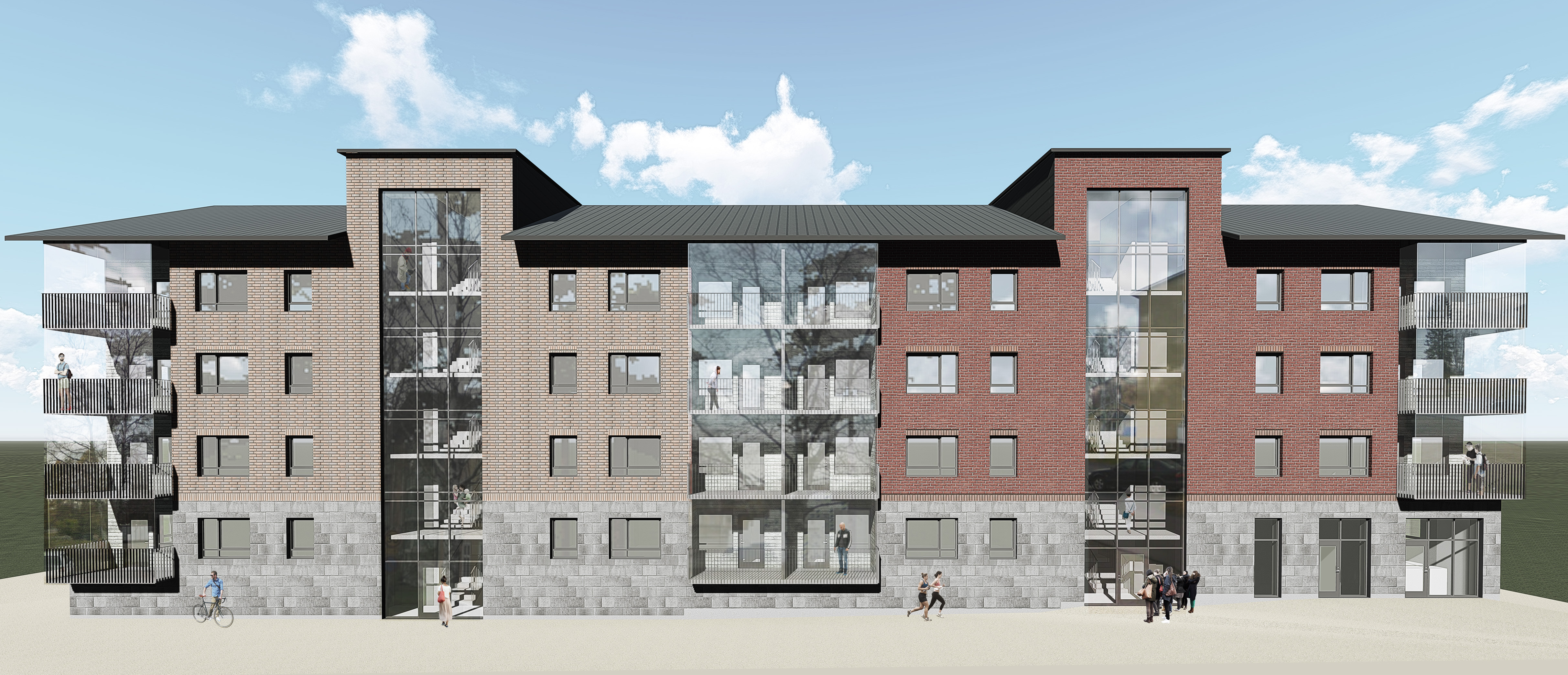 Kronandalens Fastigheter AB vill bygga två flerbostadshus med totalt 88 lägenheter på fastigheten Bindningen 1 på Kronan.