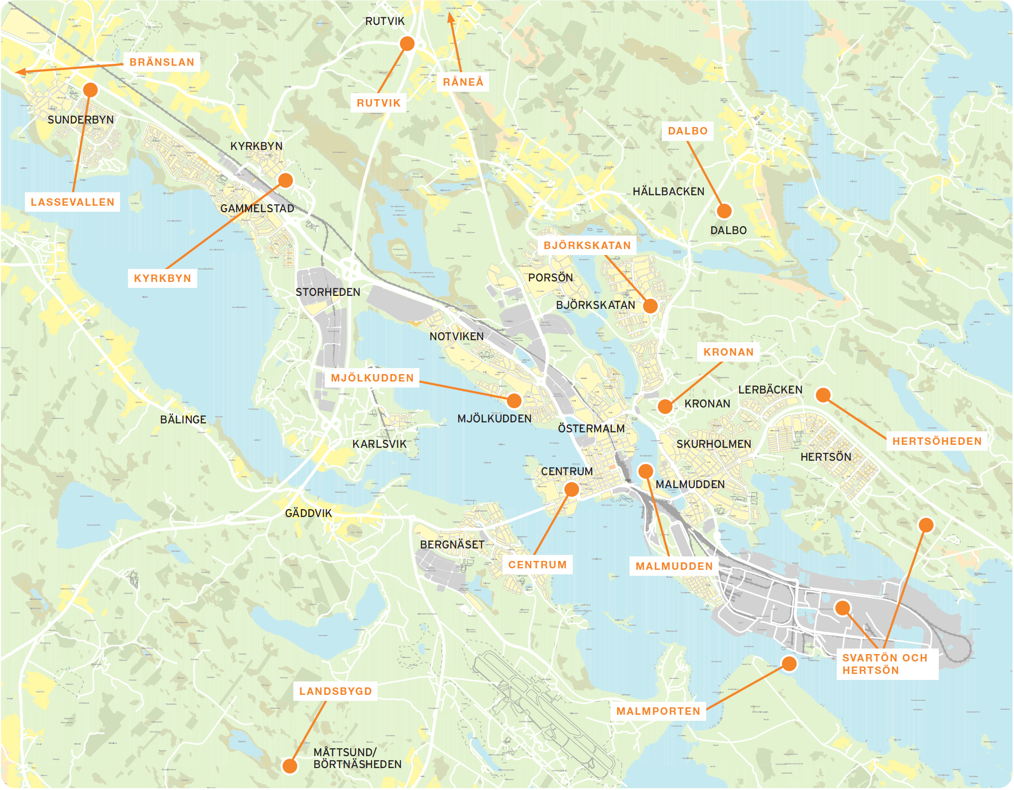 Karta över Luleå