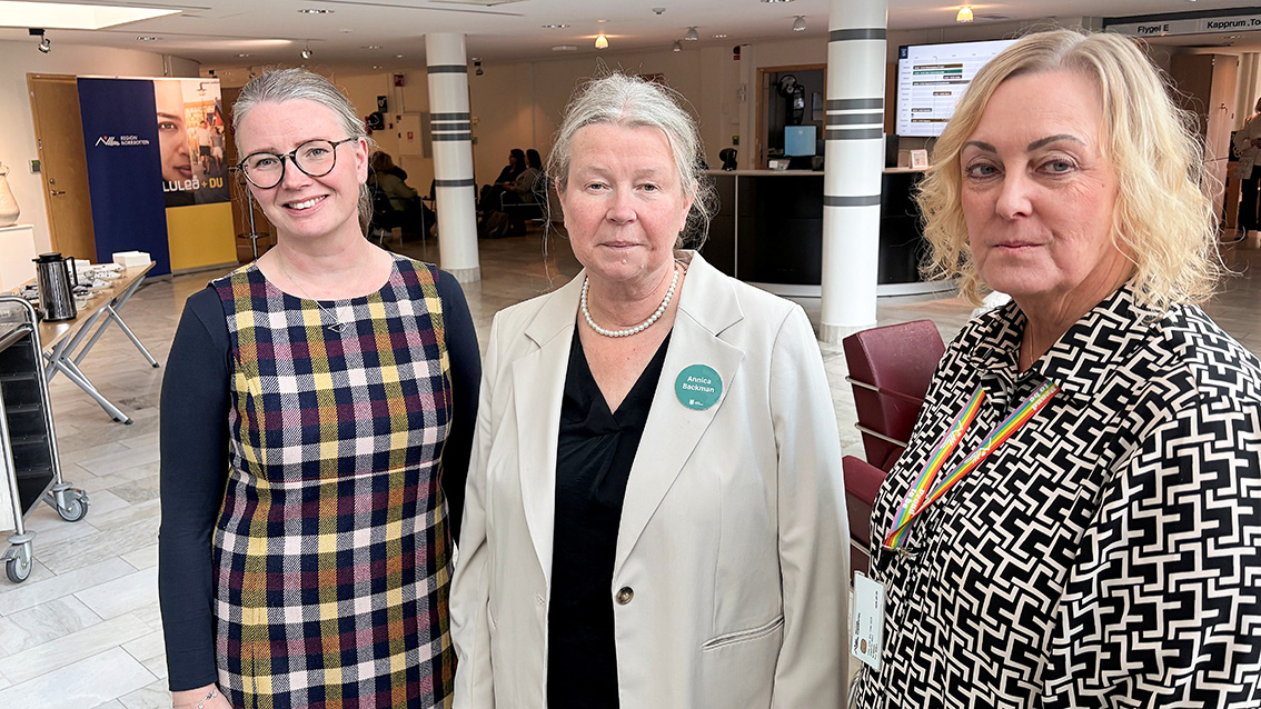 Anita Eliasson, Nära vård, Annica Backman, skolchef förskolan och Jessica Granberg, enhetschef socialförvaltningen.