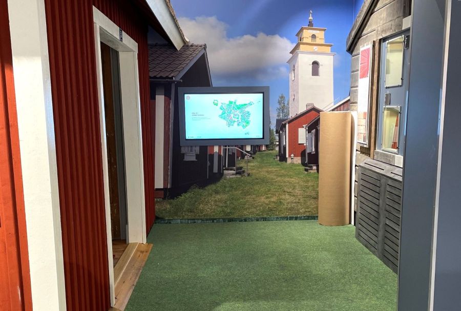 Interiör från utställningen på Visitor Center.