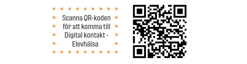 Bild på en QRkod som går till Digital kontakt - elevhälsa