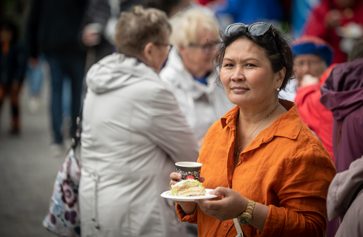 Tårtkalas i Stadsparken