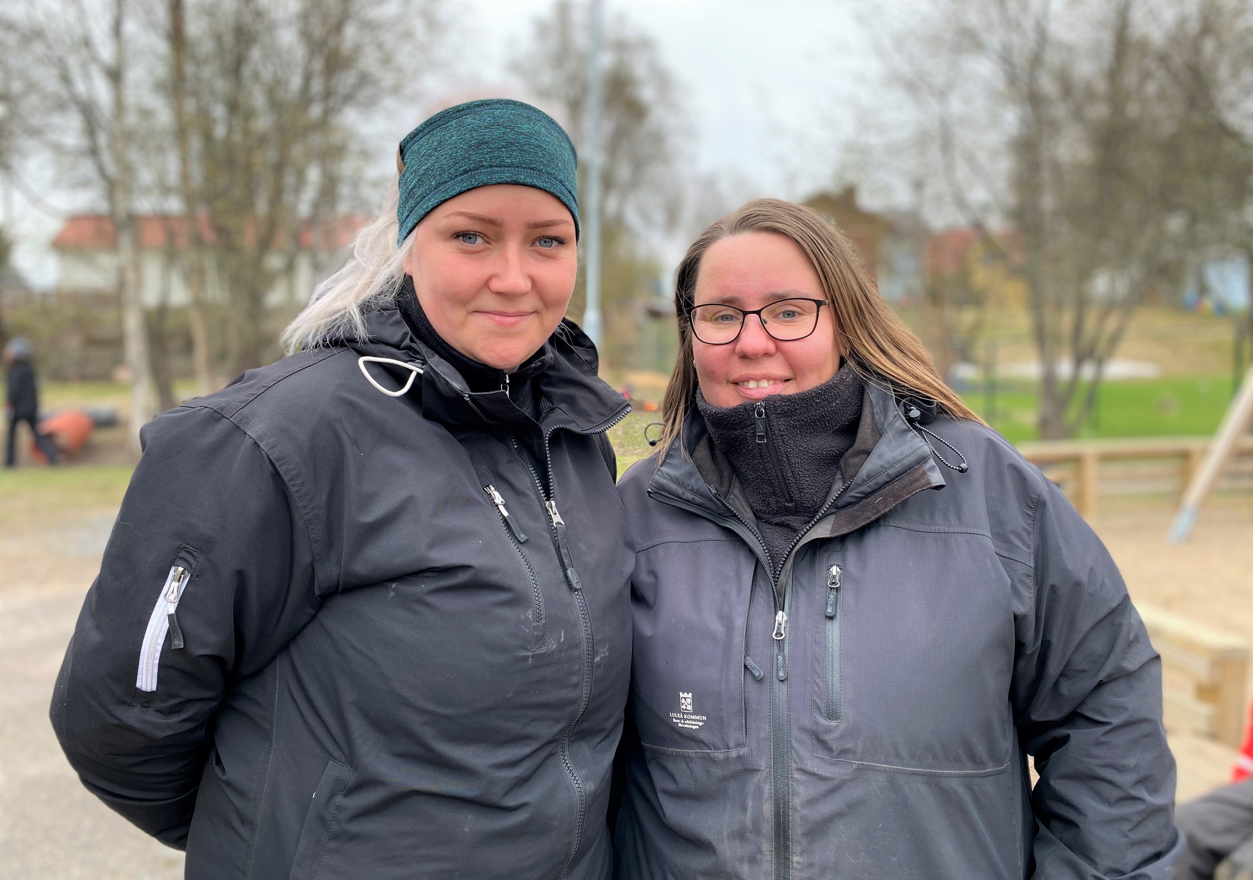 Isabelle Lindvall och Rita Nielsen, pedagoger vid Renfanans förskola. 