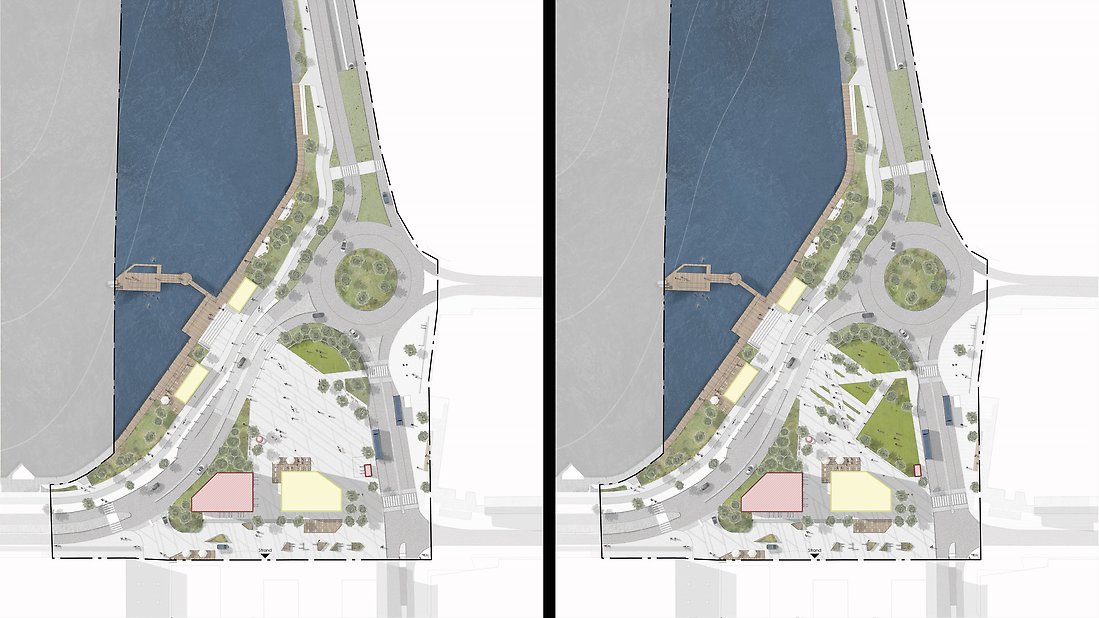 Bild på två illustrationer för framtida Trekanten.