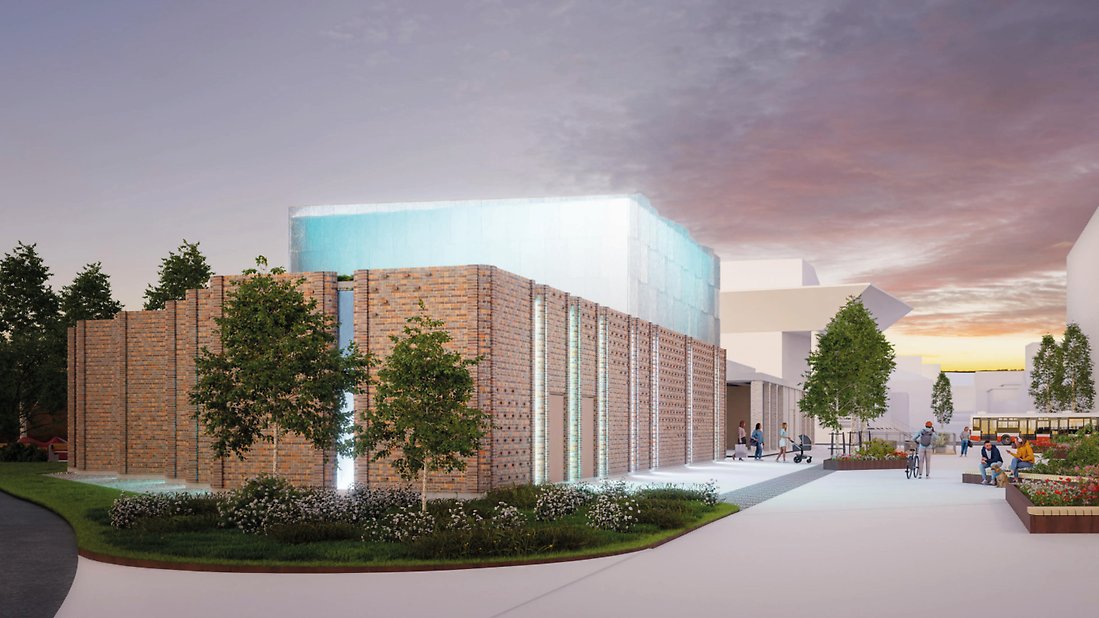 Visionsbild på framtida Trekanten.