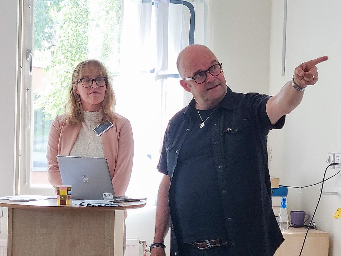 Joakim Hellgren och Lillemor Östman presenterade forskningsprojektet BRIDGE – ett Erasmusprojekt om hur hälsa och lärande kan stärka varandra.