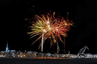 Luleås nyårsfirande på Södra hamnplan