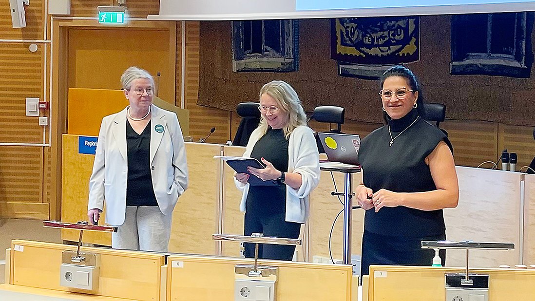 Annica Backman, skolchef förskolan i Luleå kommun, Camilla Brännström, verksamhetsområdeschef i Division Nära, Region Norrbotten och Lahib Yosif, verksamhetschef vid Socialförvaltningen, Luleå kommun.