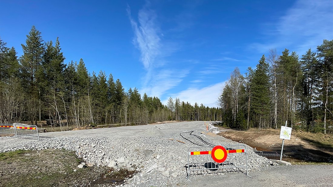 Kronanvägen byggs. Beräknas vara klar 2026