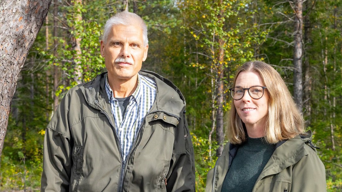 Bild på planarkitekt Mia Ozoh och kommunekolog Örjan Spansk.