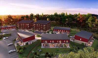 Lindbäcks och Cederfors planerar kvarteret Skogsgläntan vid Hyvelgränd på Notviken
