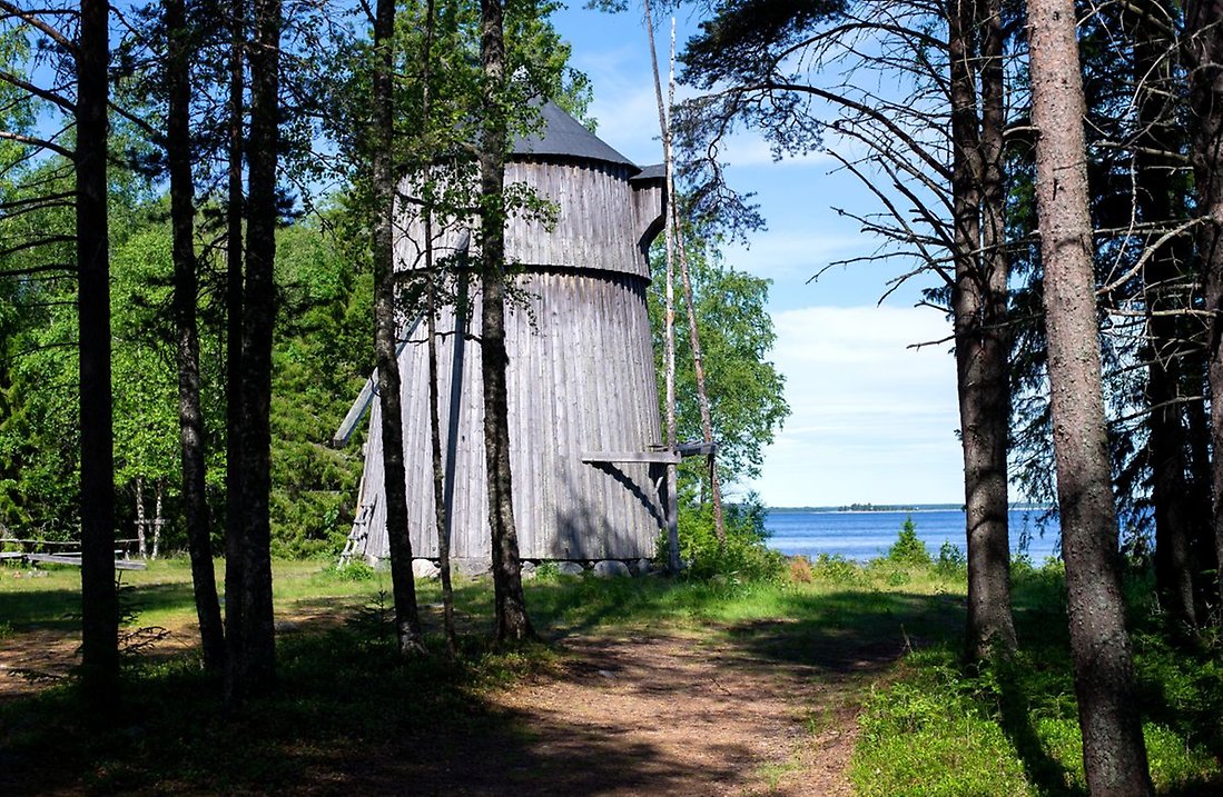 Väderkvarnen på Junkön är av modellen hattkvarn. Det är oklart hur gammal den är och vem som byggde den.
