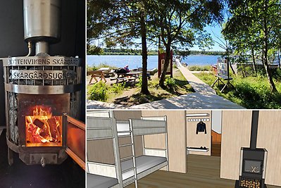 Ny stuga och renoverade bastur i Luleå skärgård